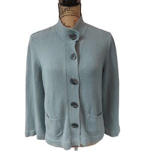 J. Jill blue flared sleeve cardigan sweater Size medium